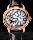 Millenary watch with deadbeat seconds